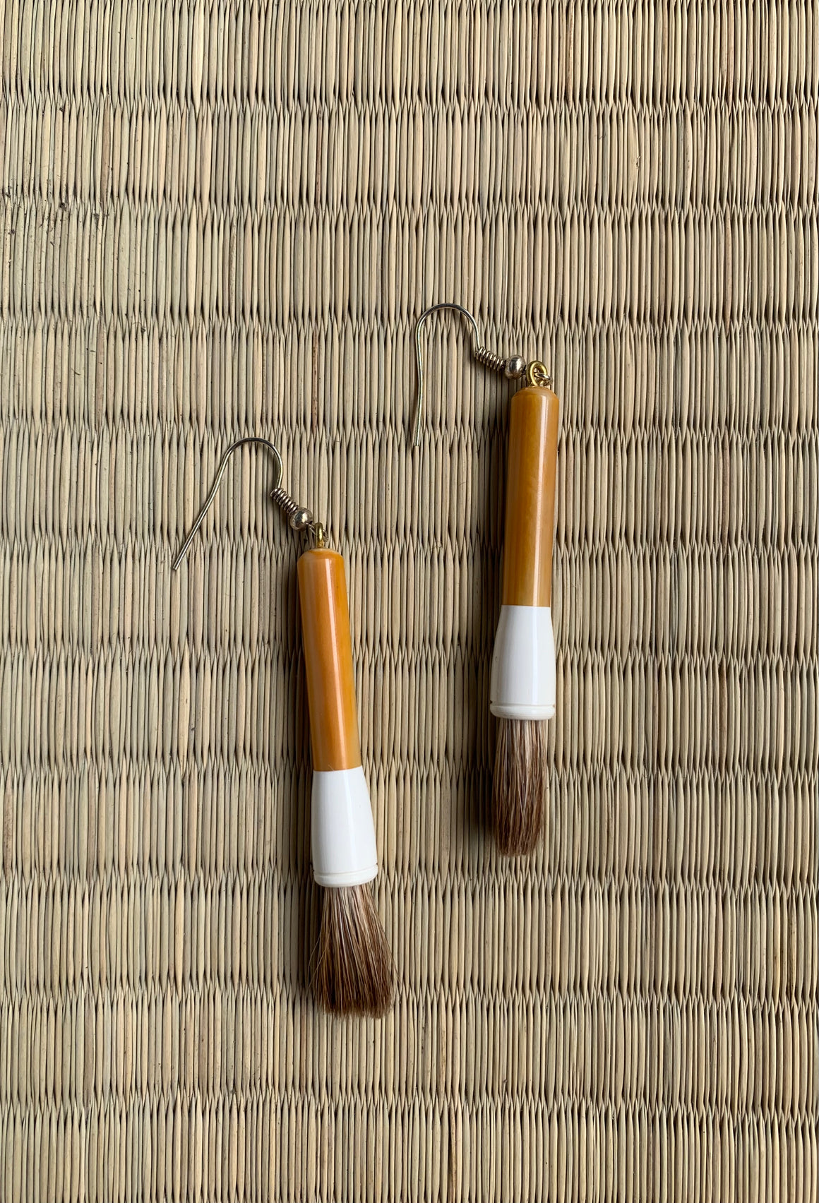 Handmade Calligraphy brush earrings