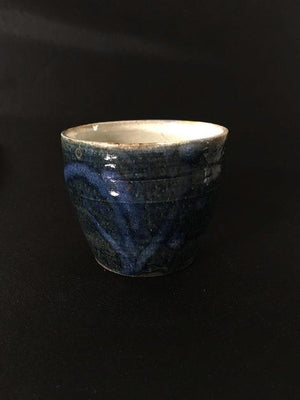 cobalt glazed handmade Japanese ceramic cup at zenbu home