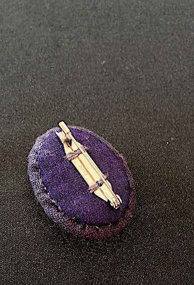 Stitches in dots brooch designed and handmade in Kyoto Japan