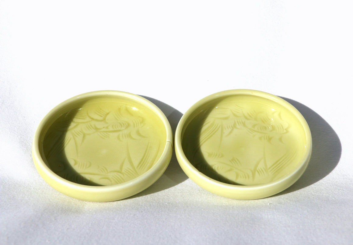 Zenbu Home 'Midori Dish Duo' handmade pale avocado Japanese ceramic dish Japan design homewares buy