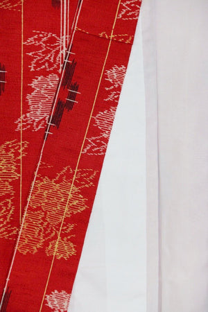 Zenbu Home 'Amaterasu' Vermilion Raw Silk Kimono Elegant Traditional Japanese Fashion Design Buy