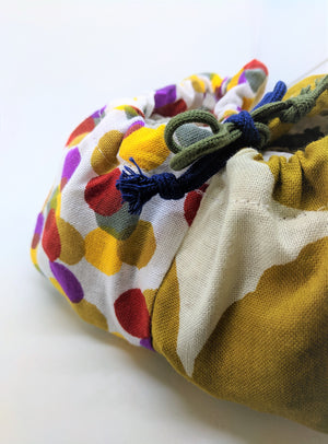 Kyoto designer cotton drawstring bag