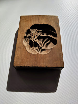 Beautiful hand-crafted antique and vintage wooden Kashigata or Japanese confectionary moulds are available at Zenbu Home along with other stunning Japanese homewares, decor and silk kimono zenbuhome.com. 