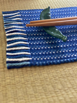 Hand-woven Indigo mats