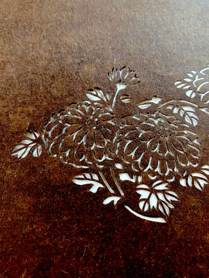 Vintage Katagami (paper stencils) - Chrysanthemum