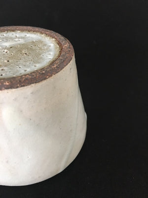 simple but stylish, handmade Japanese Ice Glaze ceramic cup